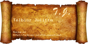 Telbisz Julitta névjegykártya